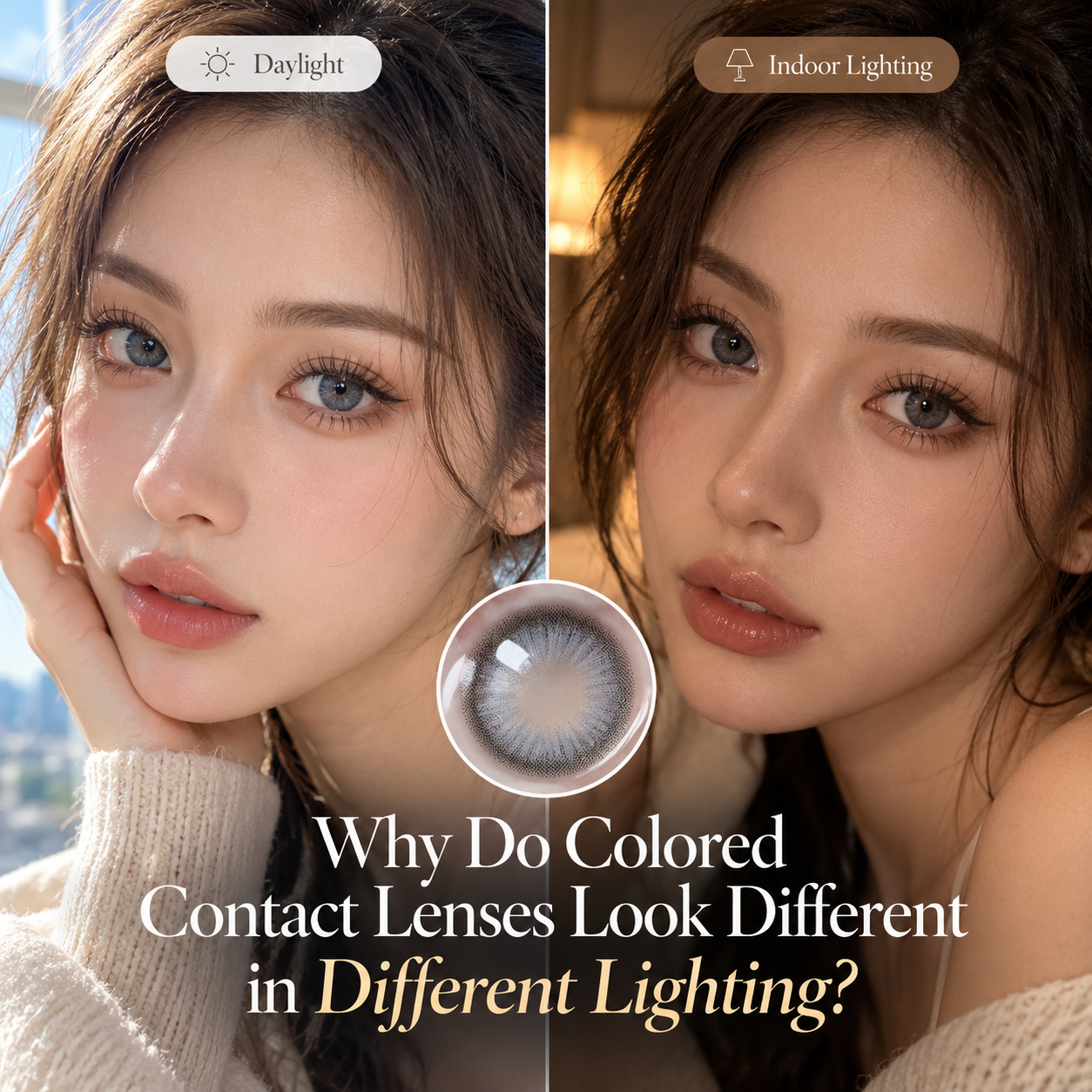 Why Do Colored Contact Lenses Look Different in Different Lighting?