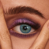 Close-up of Mesiru Firework Green-Gray Contact Lenses on eyes