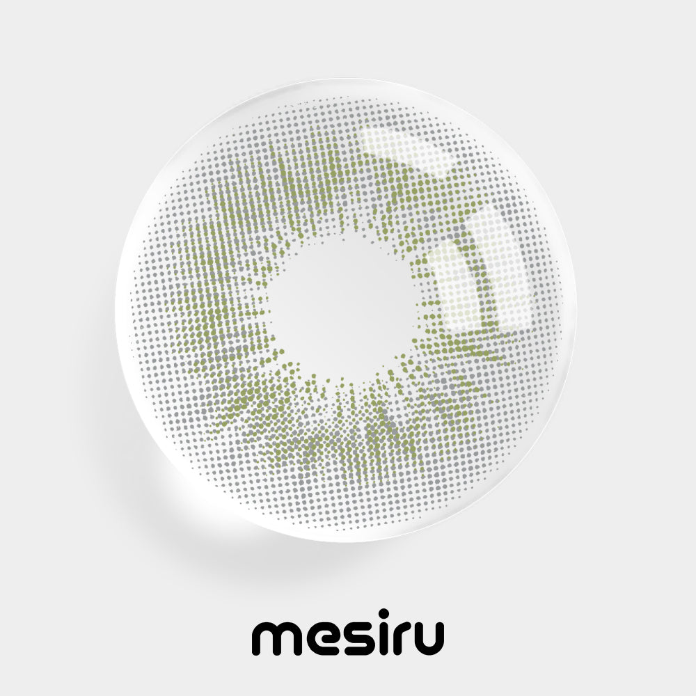 Mesiru Firework Green-Gray Contact Lenses pattern and design