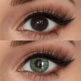 Mesiru Glitter Green Contact Lenses