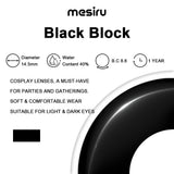 Mesiru Black Block Contact Lenses