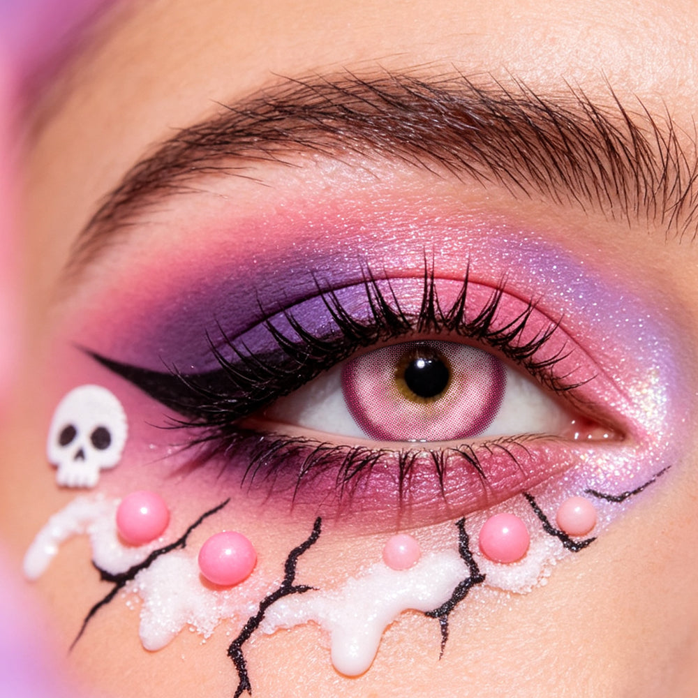 Mesiru Butterfly Pink Contact Lenses