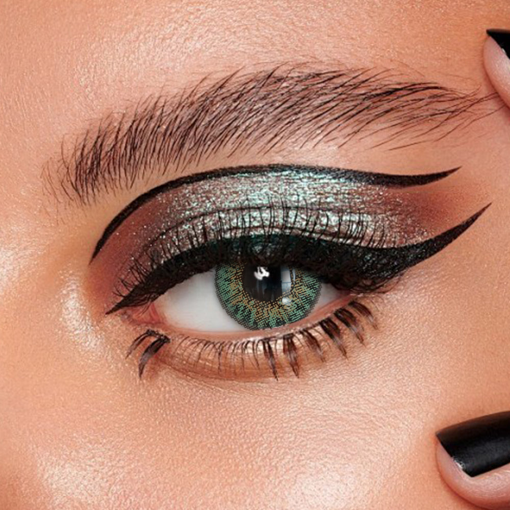Mesiru Glitter Green Contact Lenses