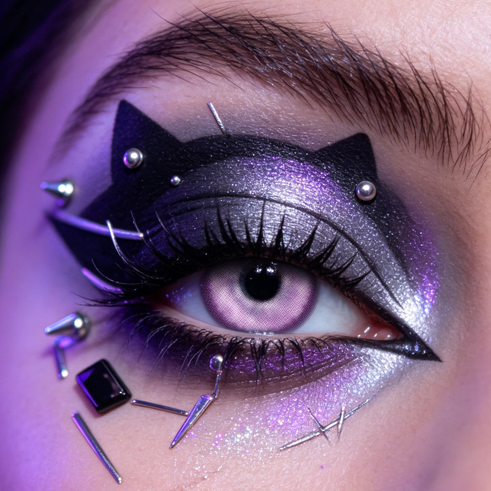 Mesiru Butterfly Purple Contact Lenses